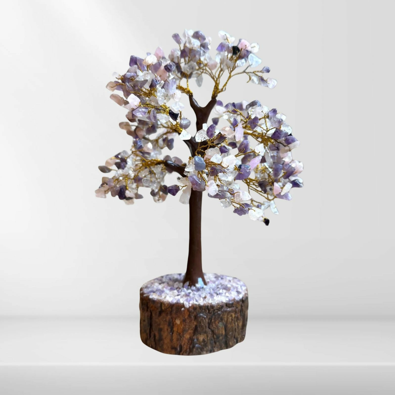 Large Clear Quartz, Rose Quartz and Ameythst Tree