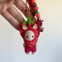Strawberry Bunny Felt Keyring