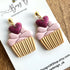 Valentines Day Dangle Earrings / Handmade Polymer Clay Jewellery