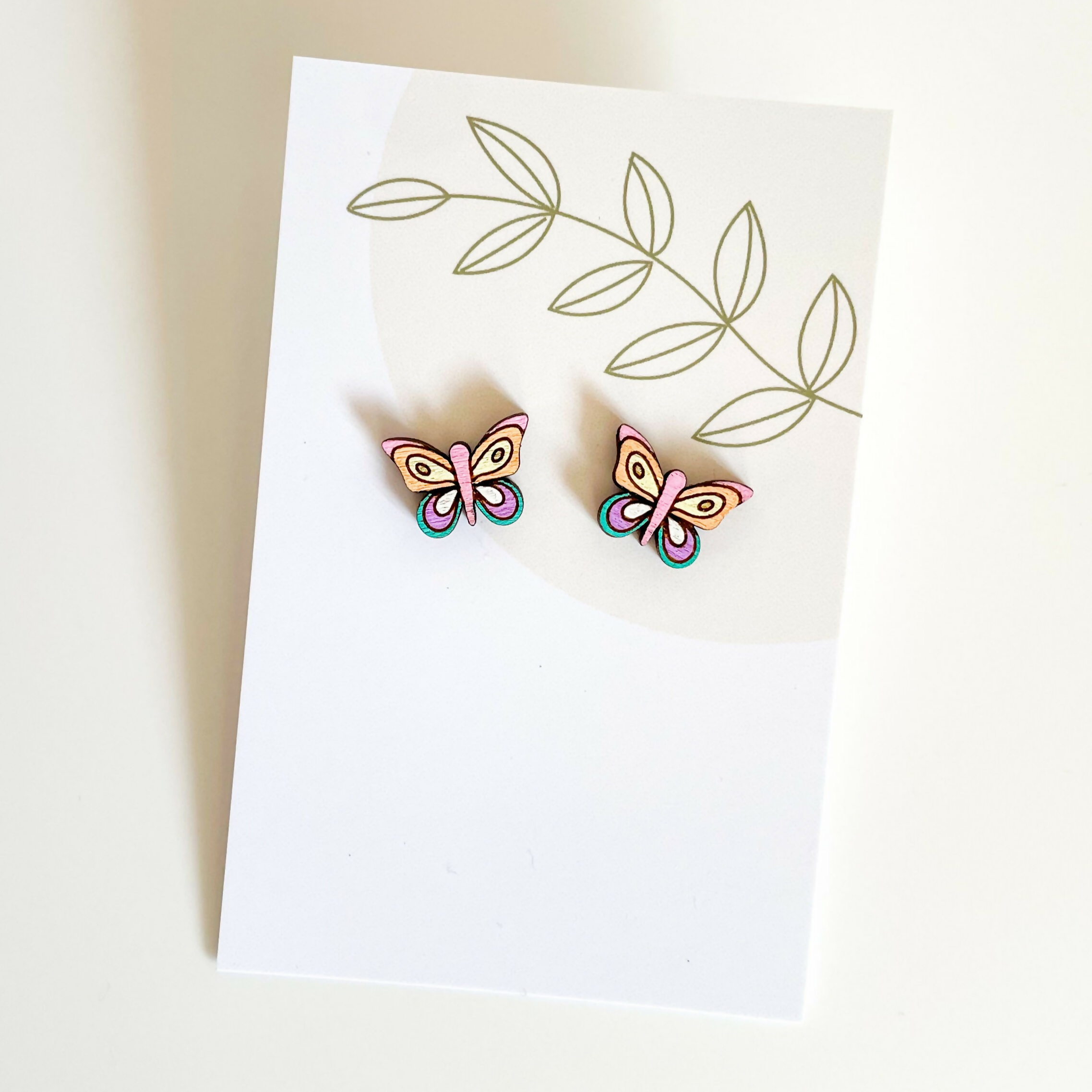 Pastel Butterfly Stud Earrings