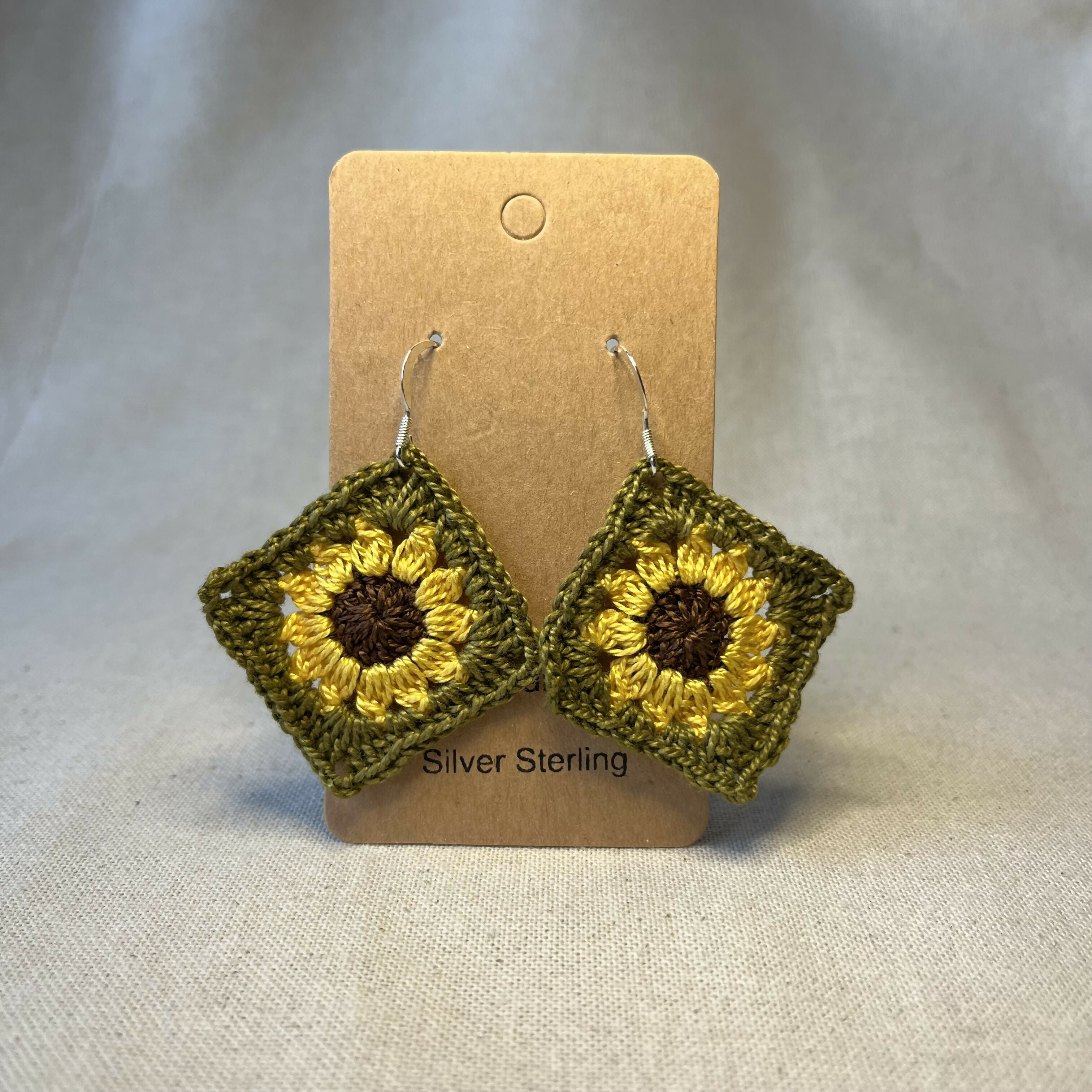 Crochet Flower Earrings