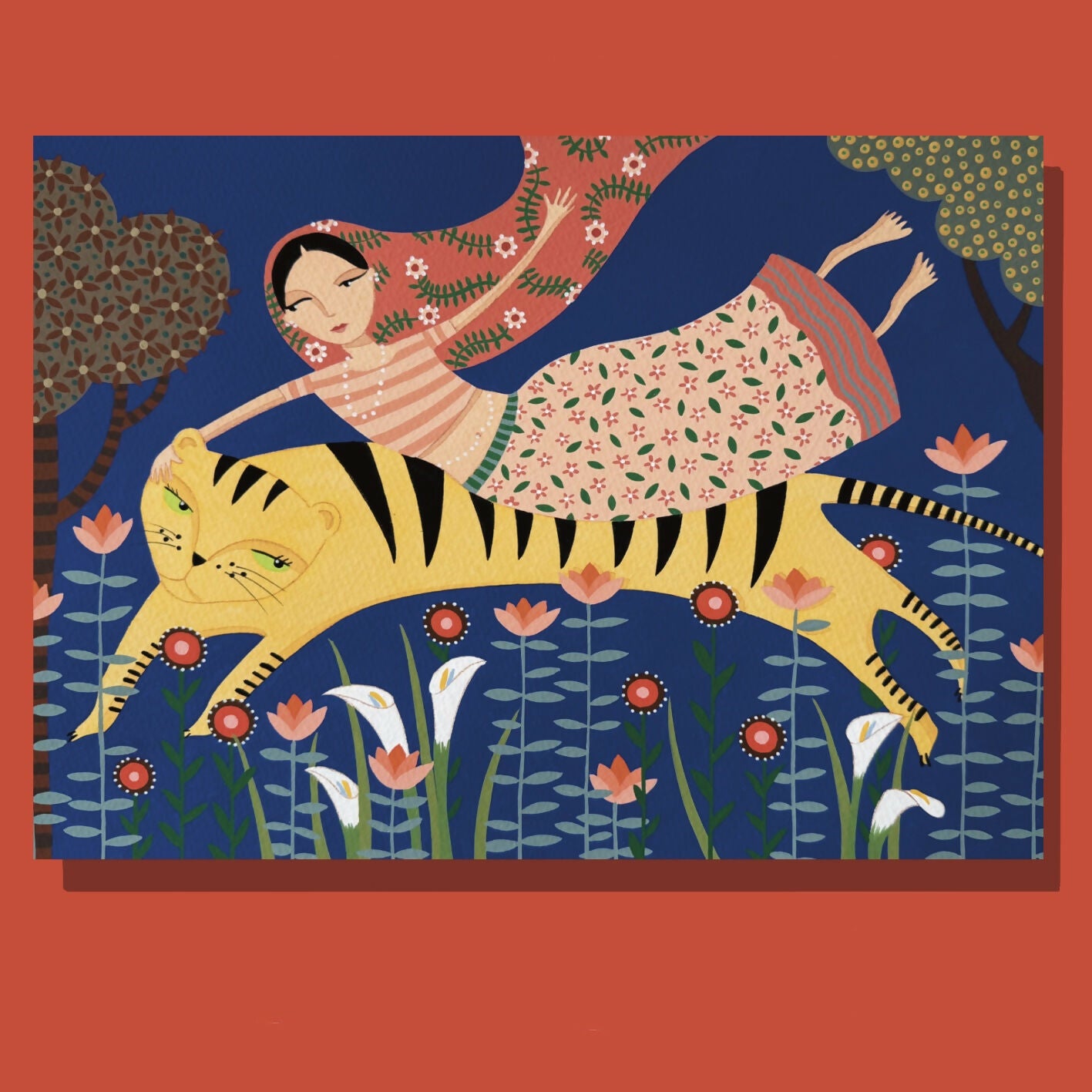 Flying Tiger Greetings Card