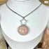 Rose Quartz and Sterling Silver “Man In The Moon” Pendant Necklace