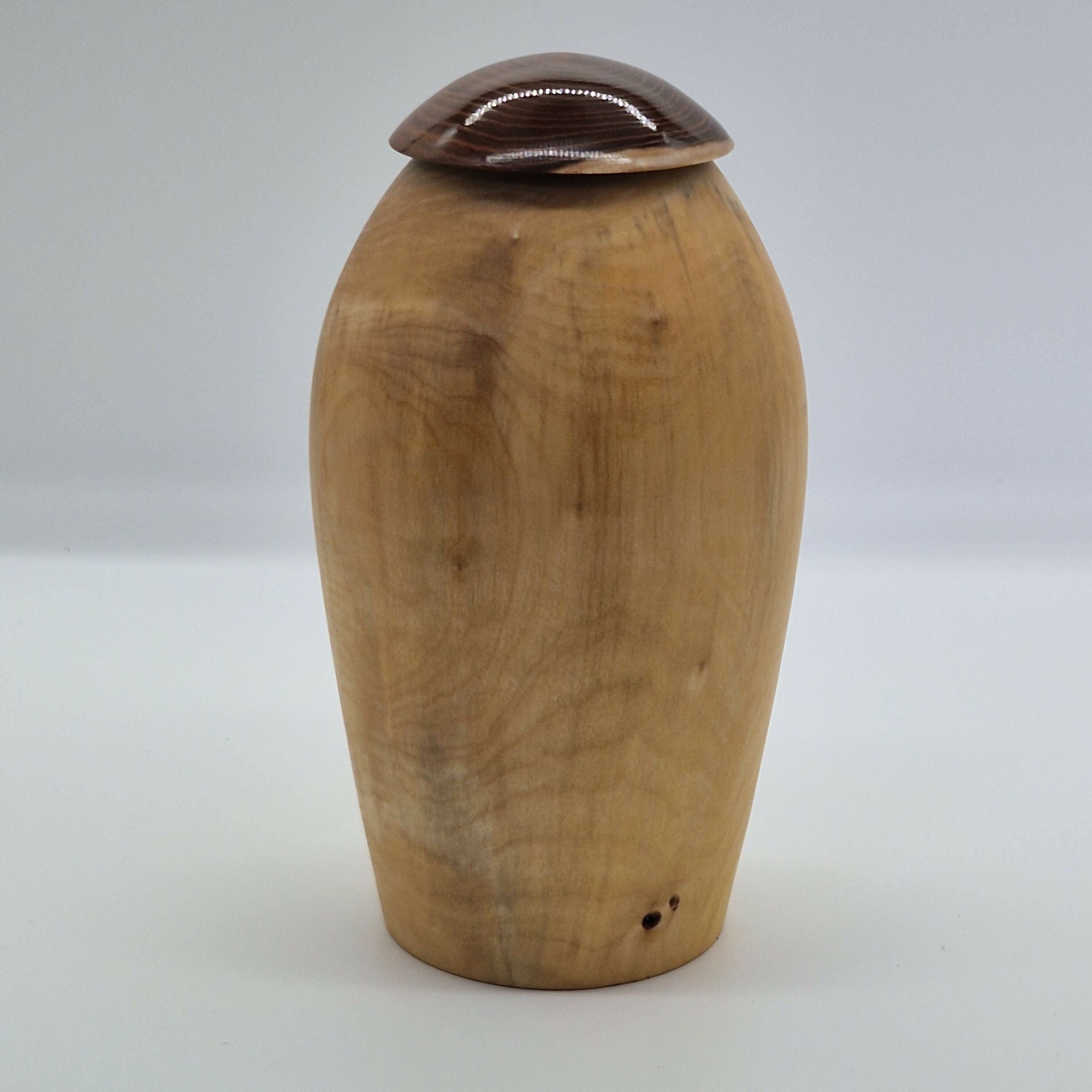 Hand Turned Hollow Form made from Cypress and Laburnum Wood