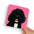 Cockapoo Black with White Tuxedo Dog Coaster