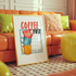 Funny Coffee Wall Art Print | Coffee First People Later Kitchen Poster
