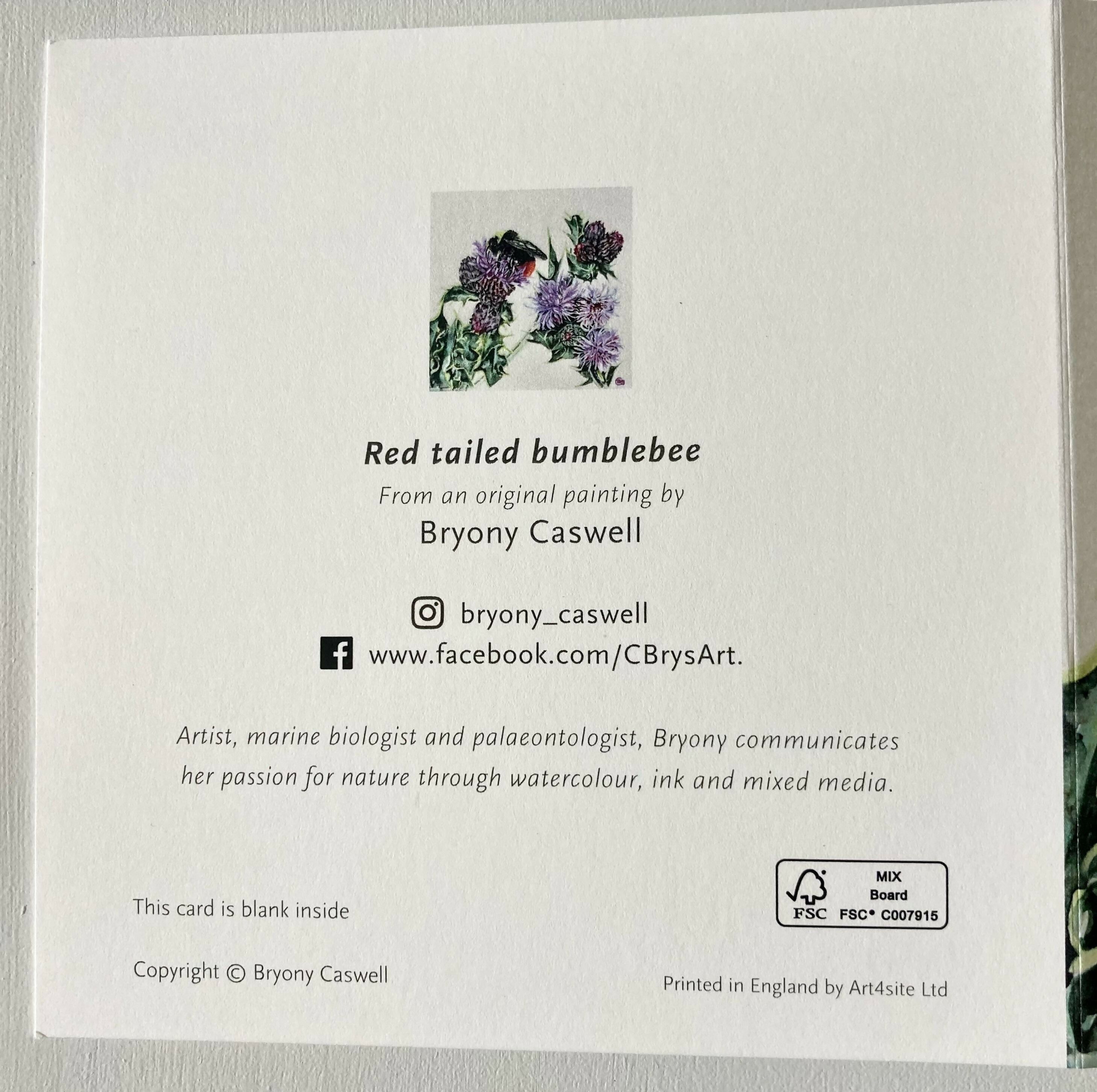 Red Bumblebee - Greetings Card