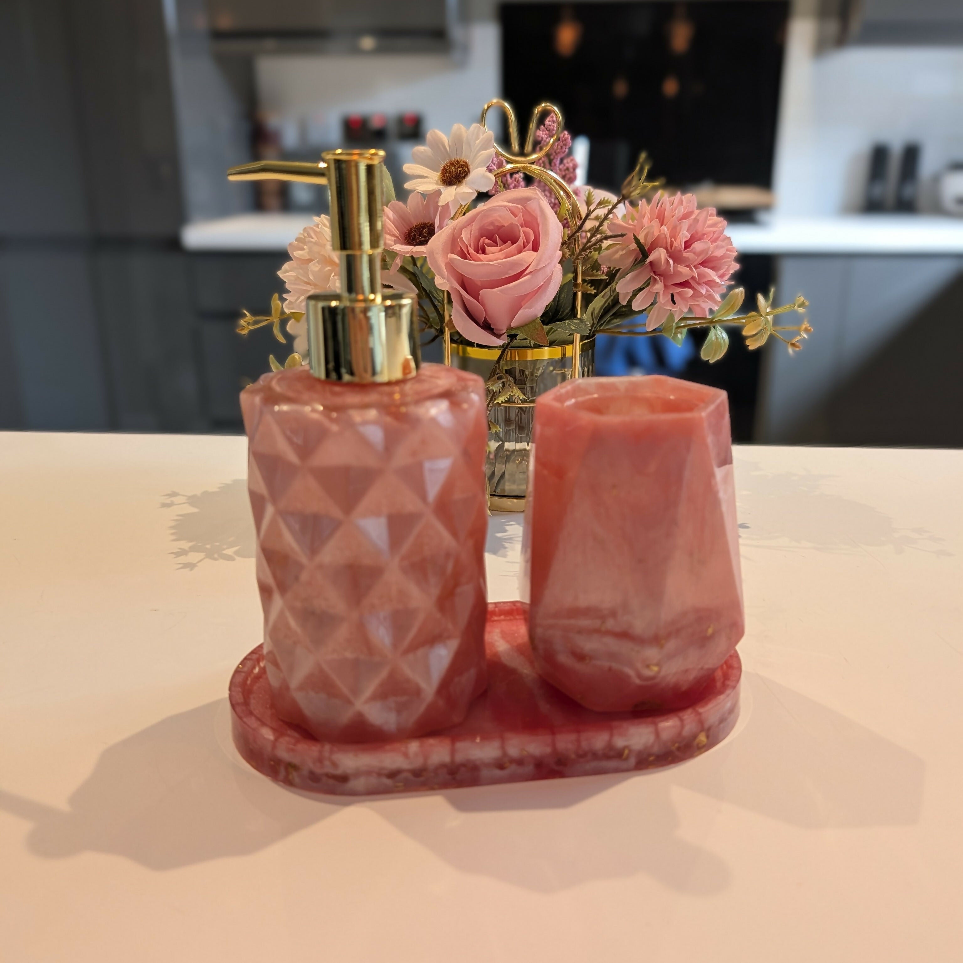 HANDMADE SOAP DISPENSER SET