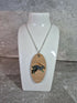 Unique Handcrafted Cherry Veneered Oval Wooden Pendant