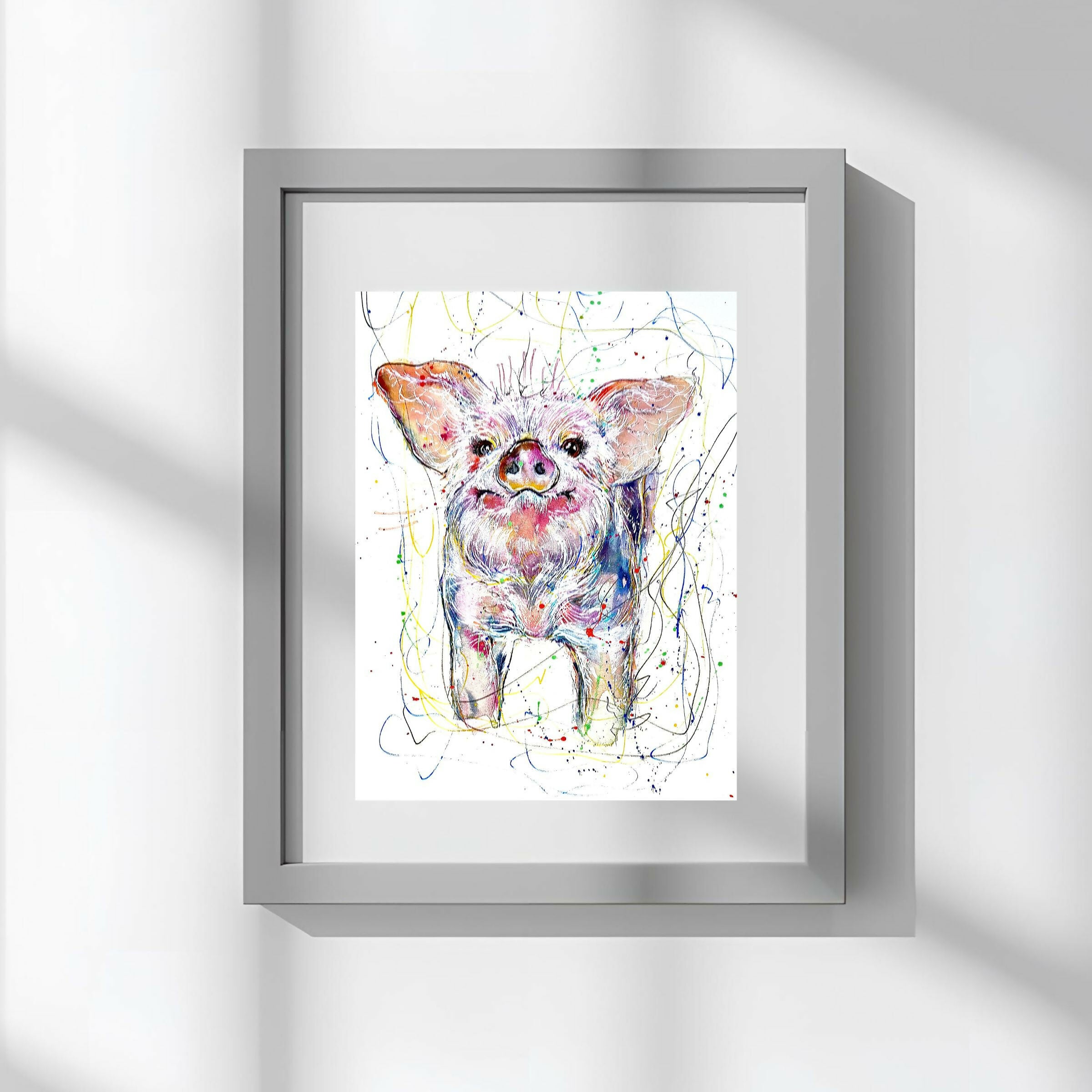 FINE ART PRINT OF PIGLET - 'ANIMAL ART COLLECTION'
