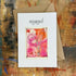 Abstract Sparkle Heart Engagement Card in Pink