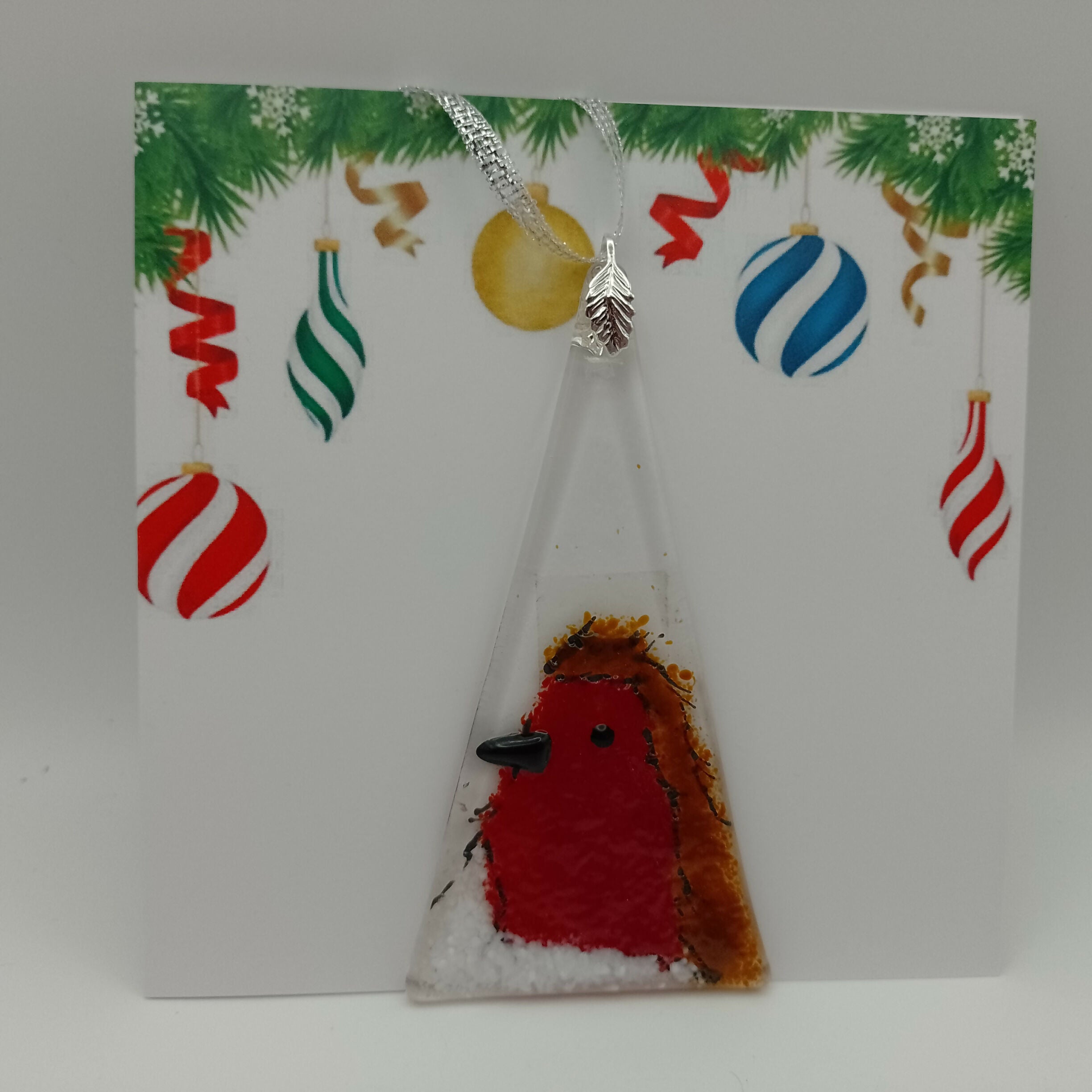 Fused Glass Christmas Card