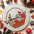 Preprinted embroidery pattern for beginners - Mushroom basket