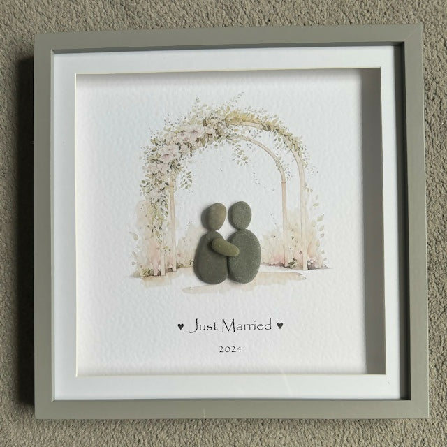 Just Married Wedding Arch Couple 2024 - Square Large