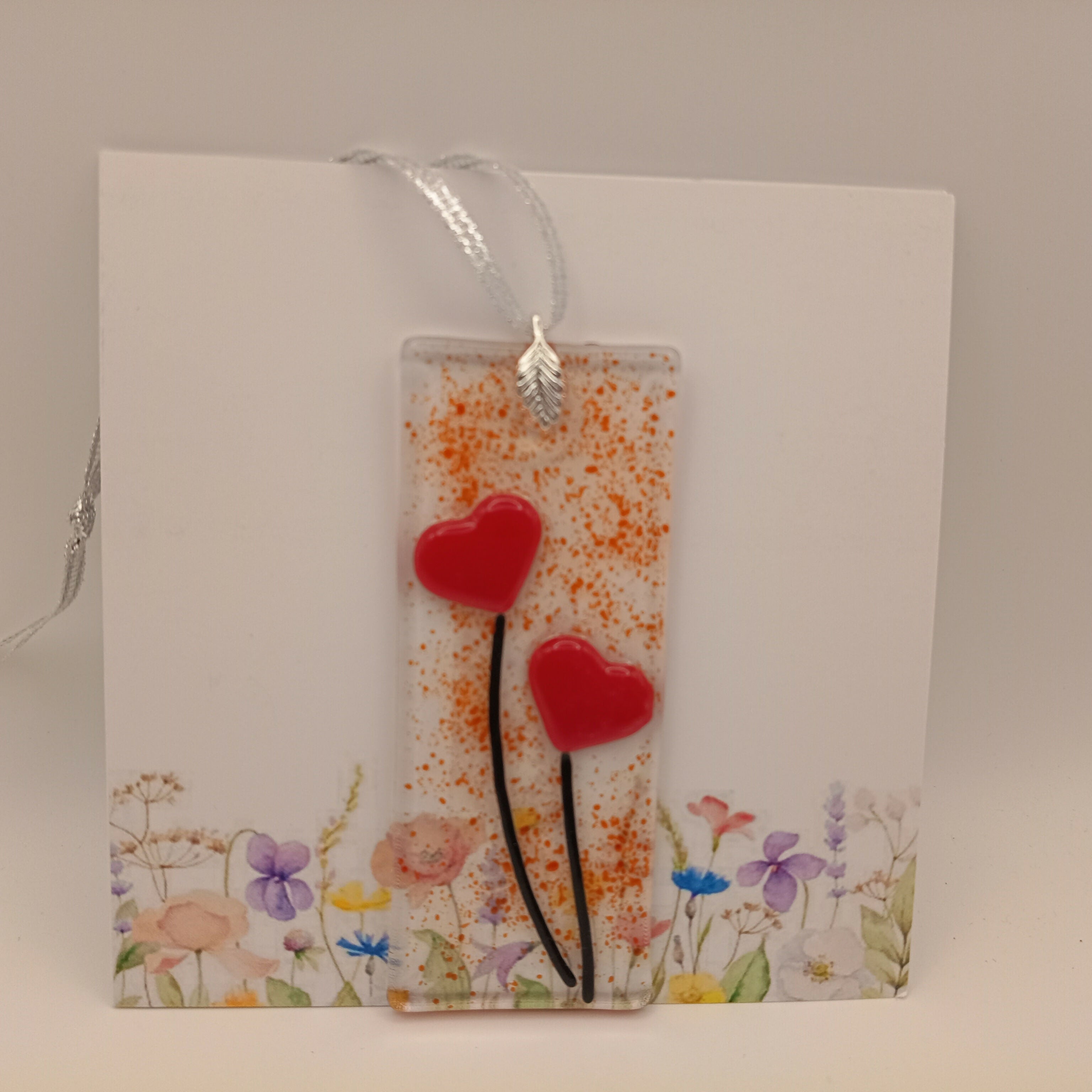 Fused Glass Heart Card