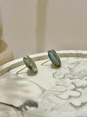 Emerald No. 5 - Handmade Polymer Clay Earrings