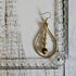 Tiger's Eye Raindrop Earrings; Gold Brass Wire Teardrop Crystal Boho Earrings