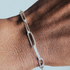 Sterling Silver Paper Chain Bracelet - Luna Link - various lengths