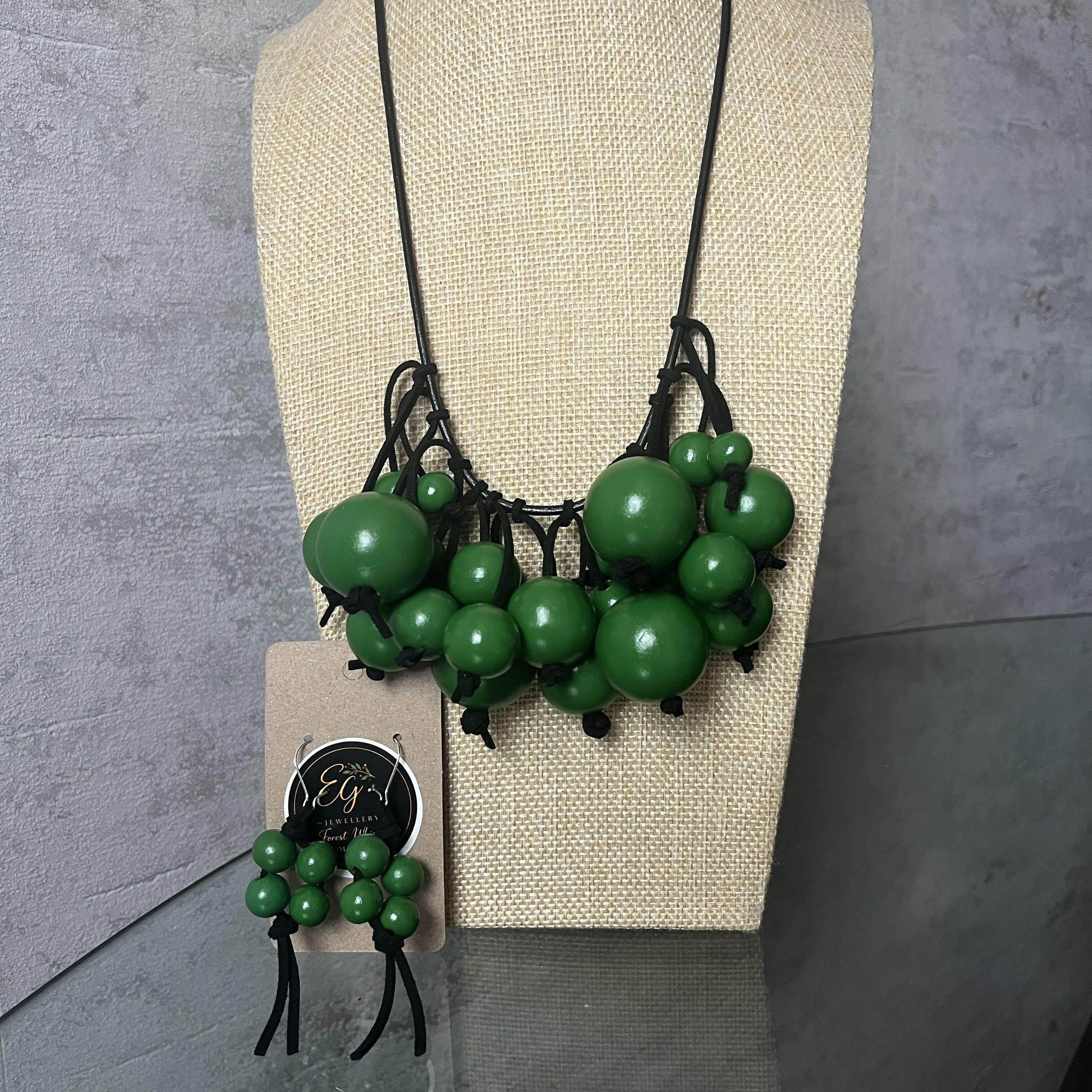 Emerald Grove-Necklace & Earrings set
