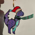 Glass Dinosaur Christmas Decoration