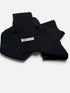 PURE MERINO WOOL, ALL BLACK, LONG LENGTH, SKINNY SCARF