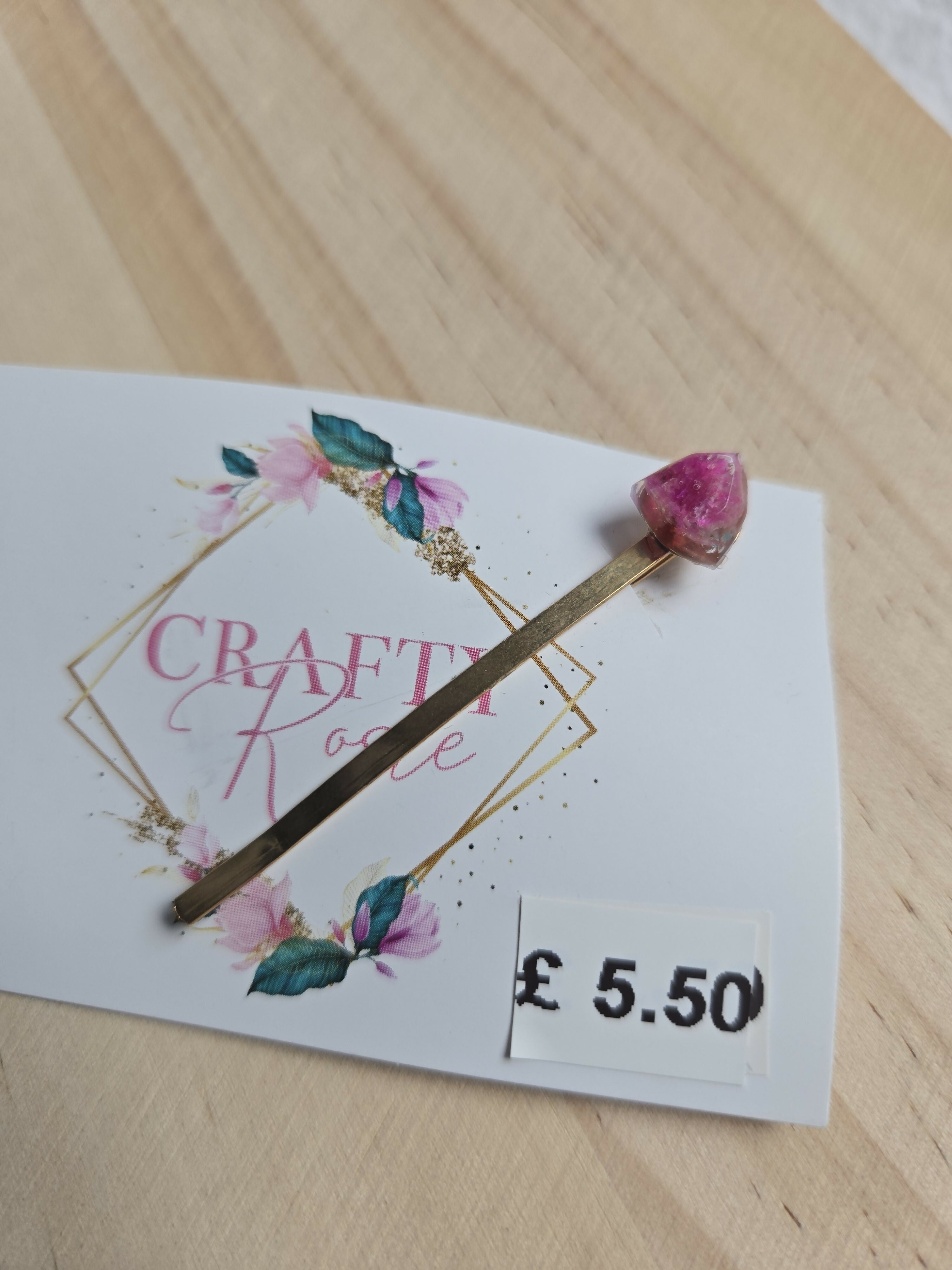 Stainless Steel Real Gypsophila Flower Hair Pin