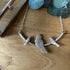 Antique Silver Plated Birds On A Branch Necklace