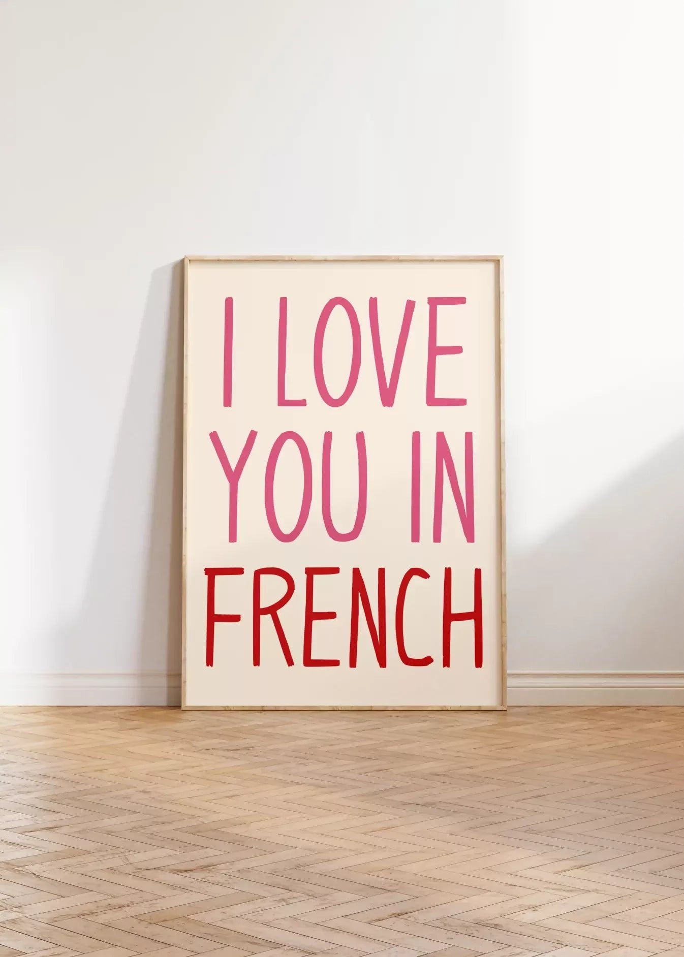 I LOVE YOU IN FRENCH WALL ART PRINT