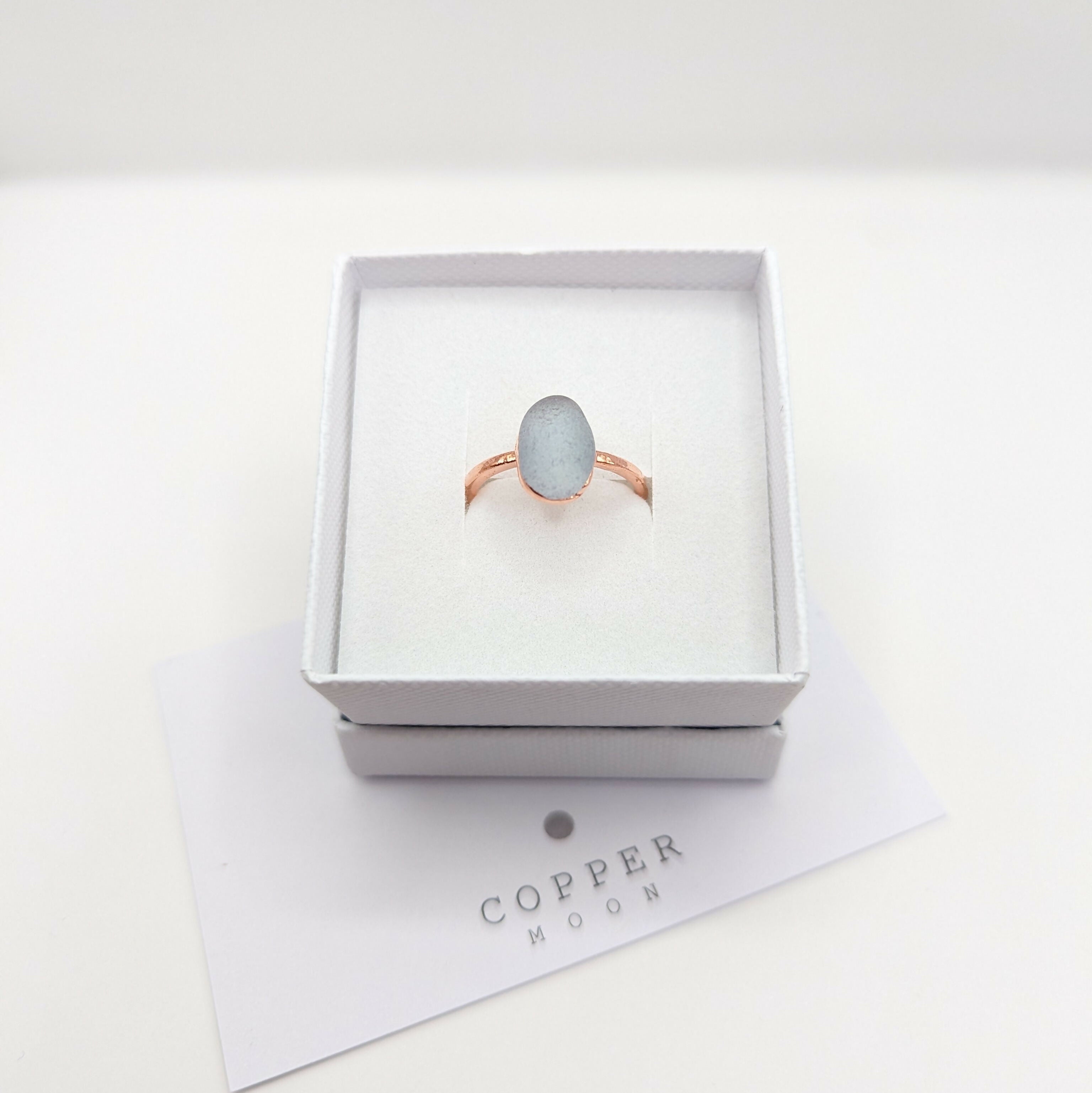 SEAGLASS RING- SIZE N