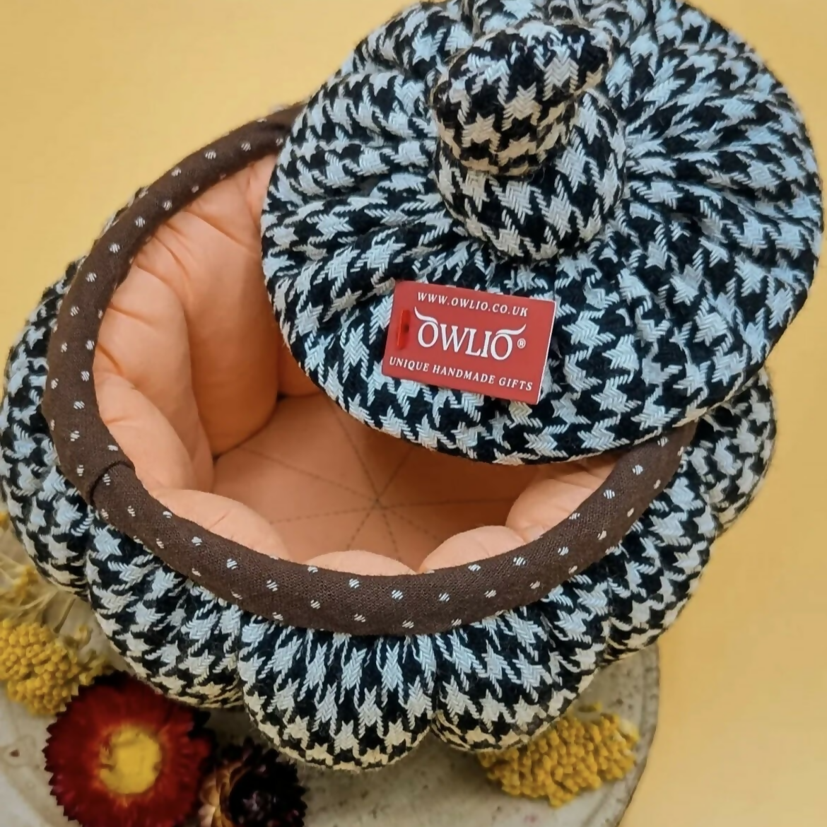 Handmade Pumpkin-Shaped Storage Container