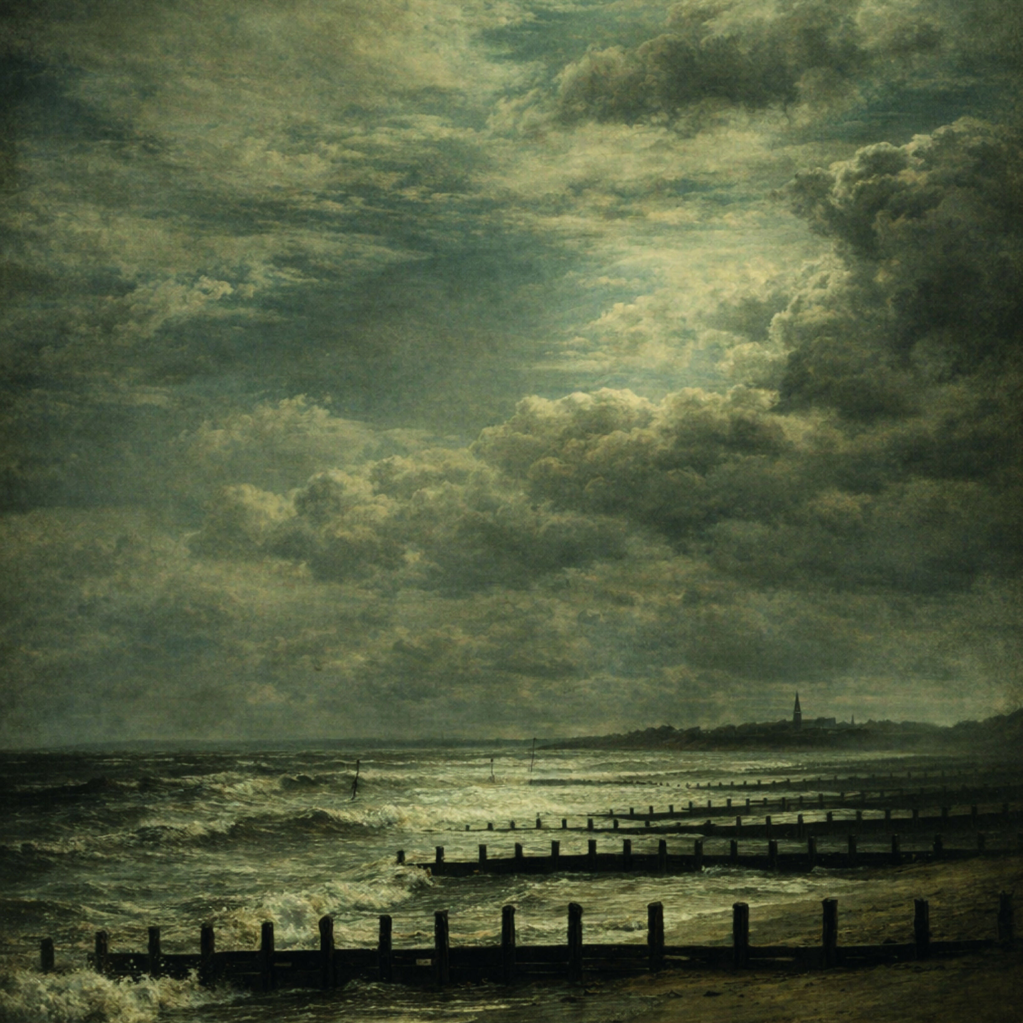 Looking South Along Hornsea Beach, Autumn