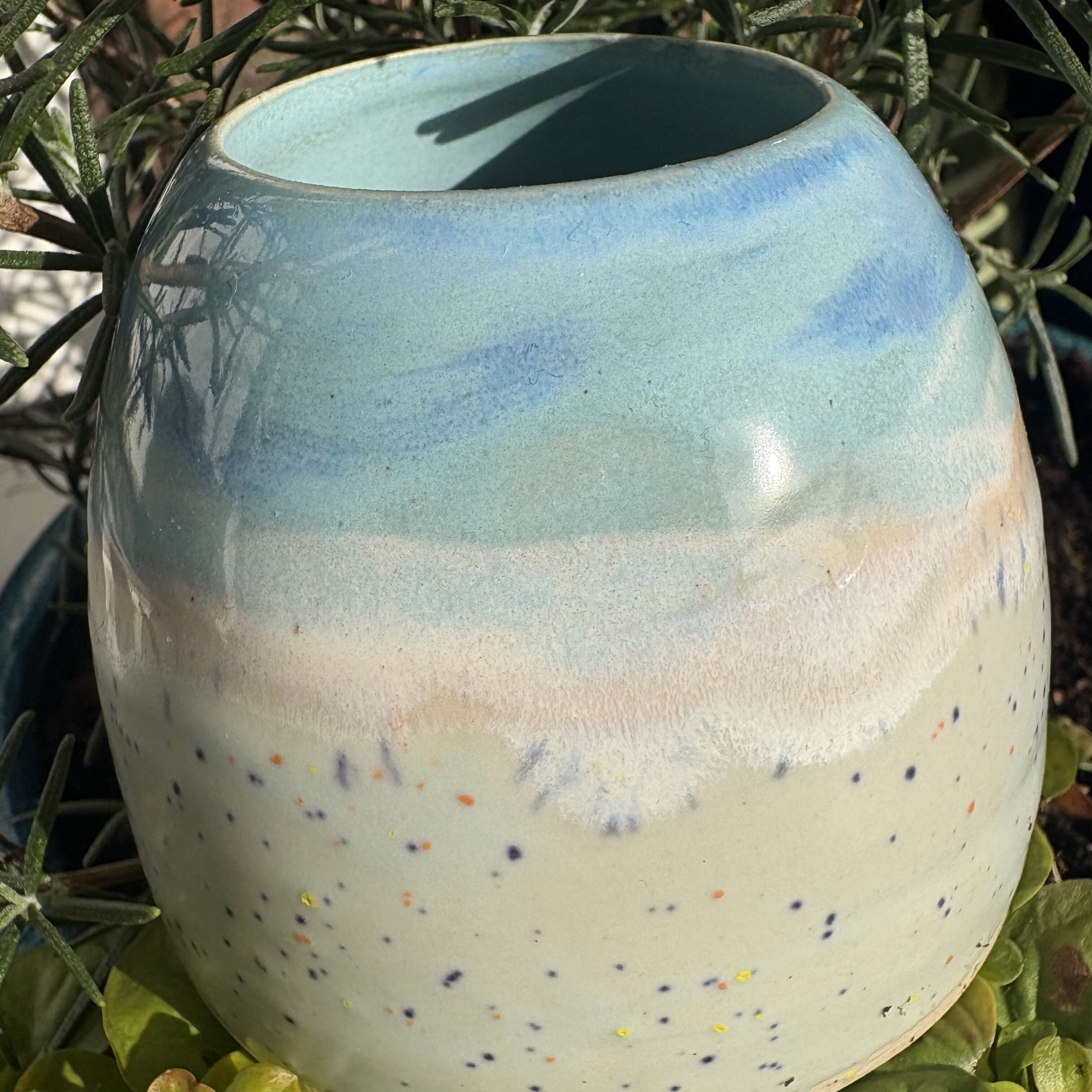 Blue Speckled Beehive
