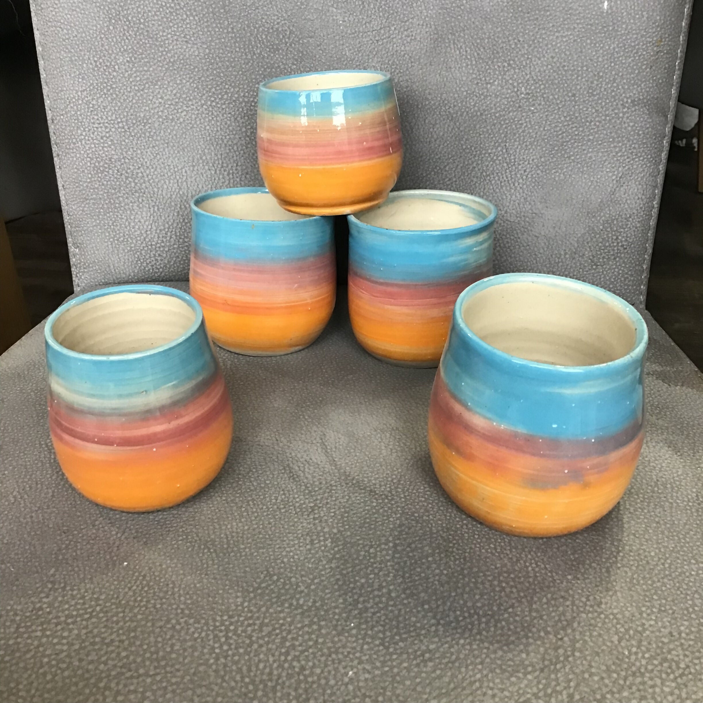 Ceramic Rainbow Pots