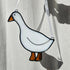 White Goose Stained Glass Decoration
