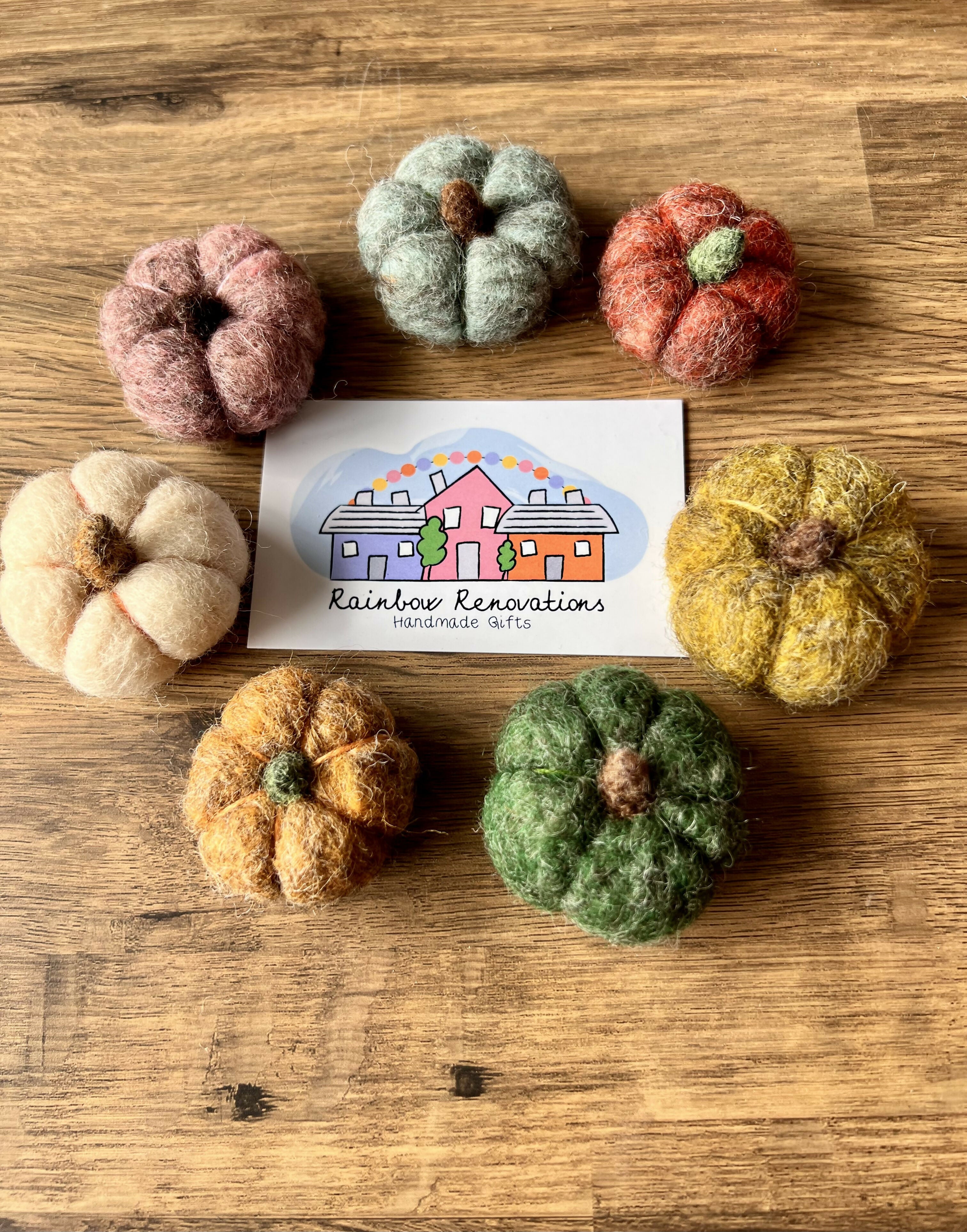 Needle Felted Pumpkin Keyrings