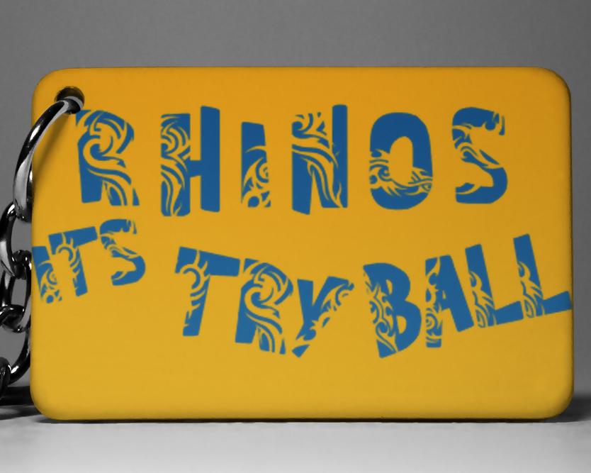 Leeds Rhinos Keyring TRY BALL Design