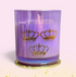 We Three Kings Purple Glass Soy Wax Candle - Frankicense & Myrrh Fragranced Vegan Candle