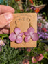 REAL PINK HYDRANGEA EARRINGS