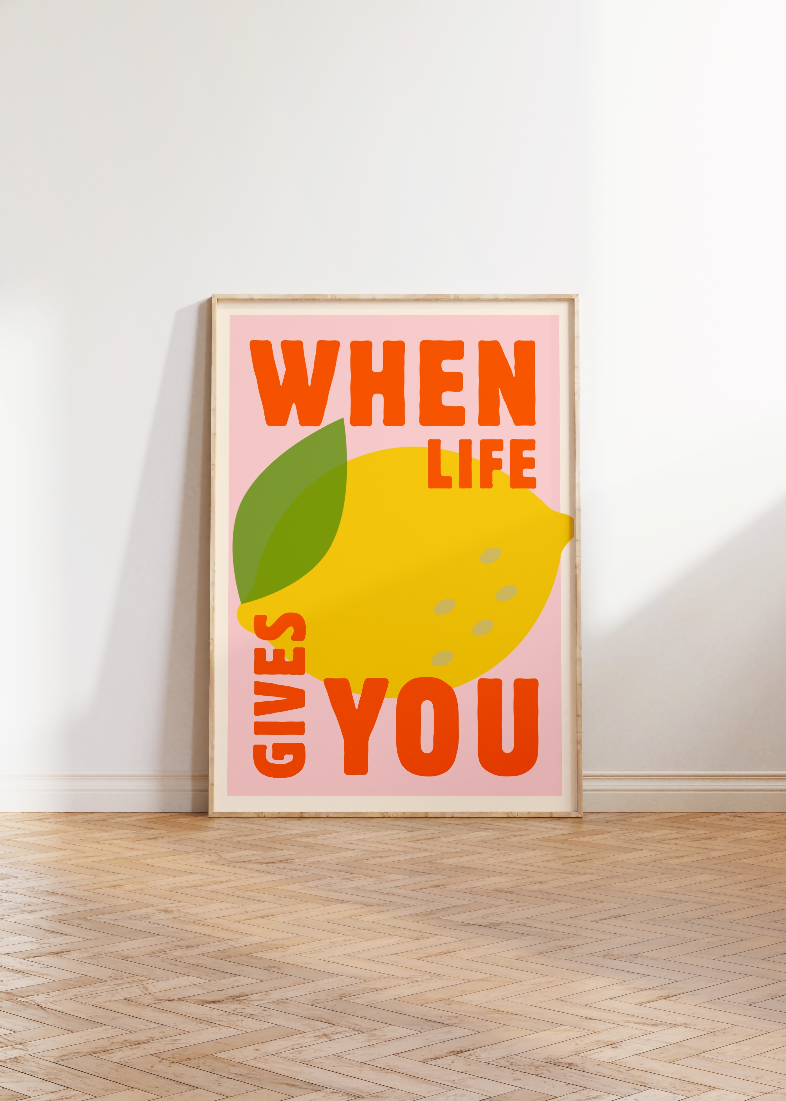 WHEN LIFE GIVES YOU LEMONS WALL ART PRINT