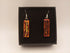 Red and Gold Rippled Dichroic Earrings