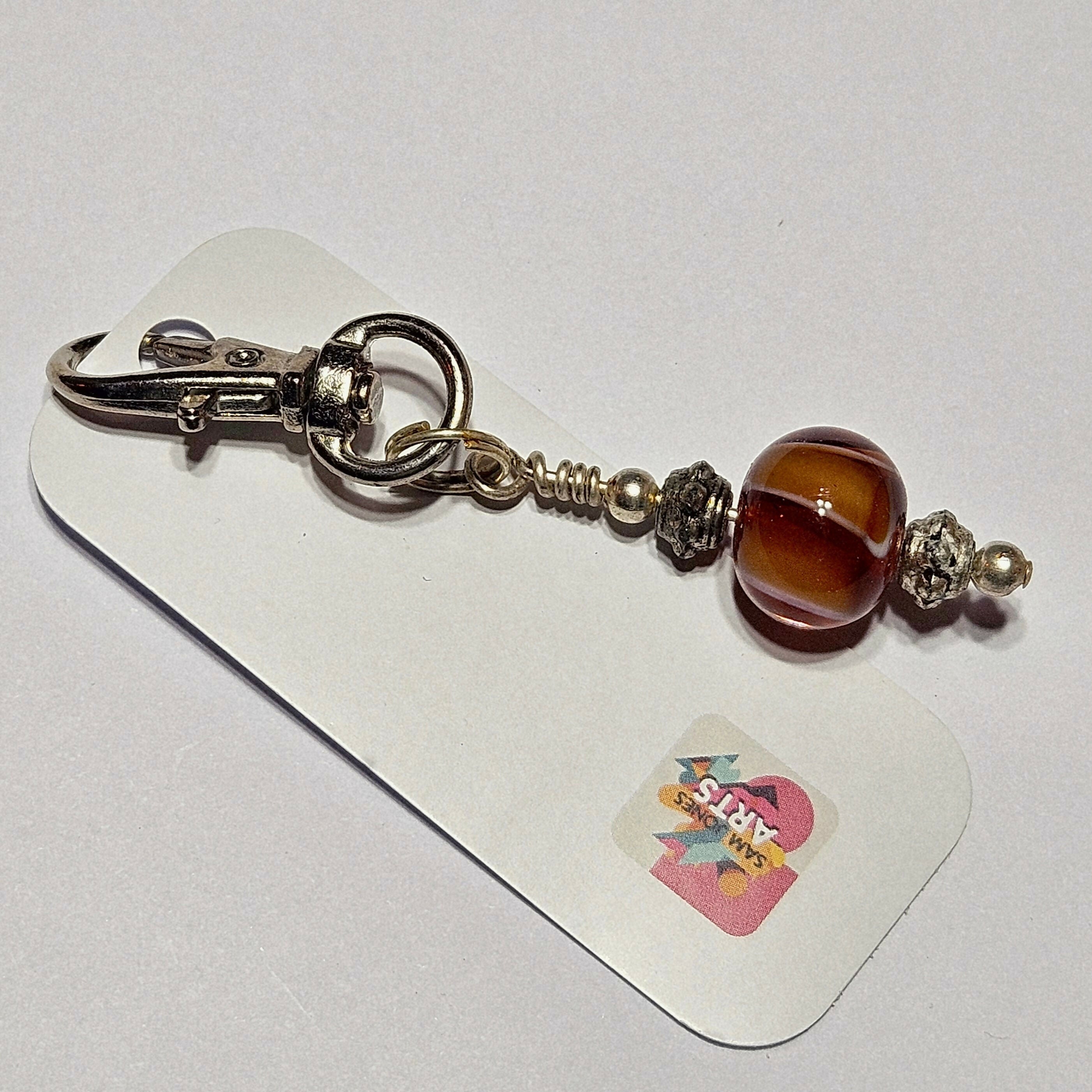 CHARMING GLASS BAG CHARM/KEYRING