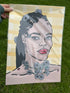 Daisies Portrait Illustration Print A3