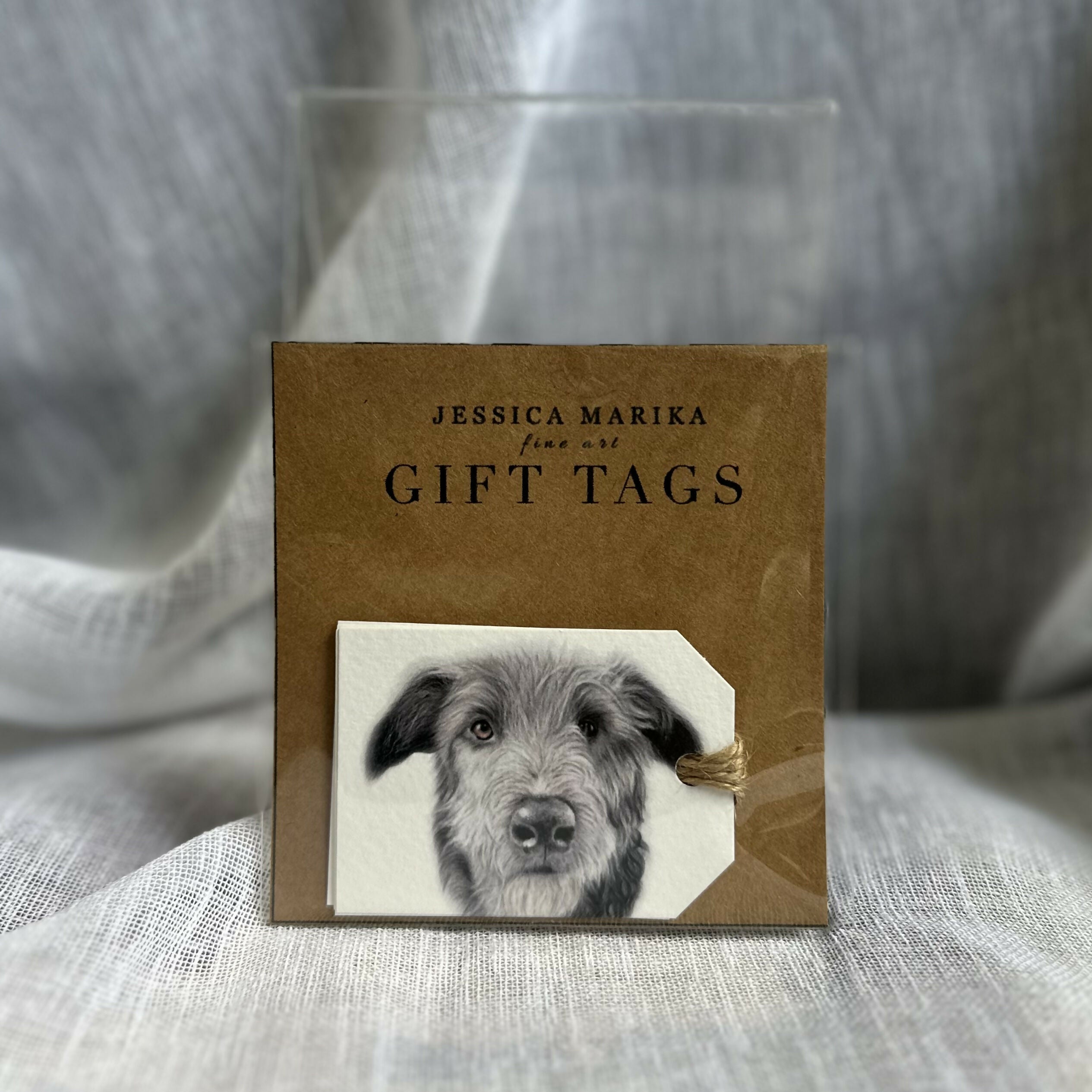 Irish Wolfhound Gift Tags – Set of 4 Tags – Dog Lover Gift – Large Breed Illustration – Handmade