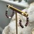 Handmade Sterling Silver Garnet And Fresh Water Pearl Loop Stud Earrings