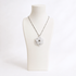 Translucent White Flower Pendant Necklace with Silver Chain