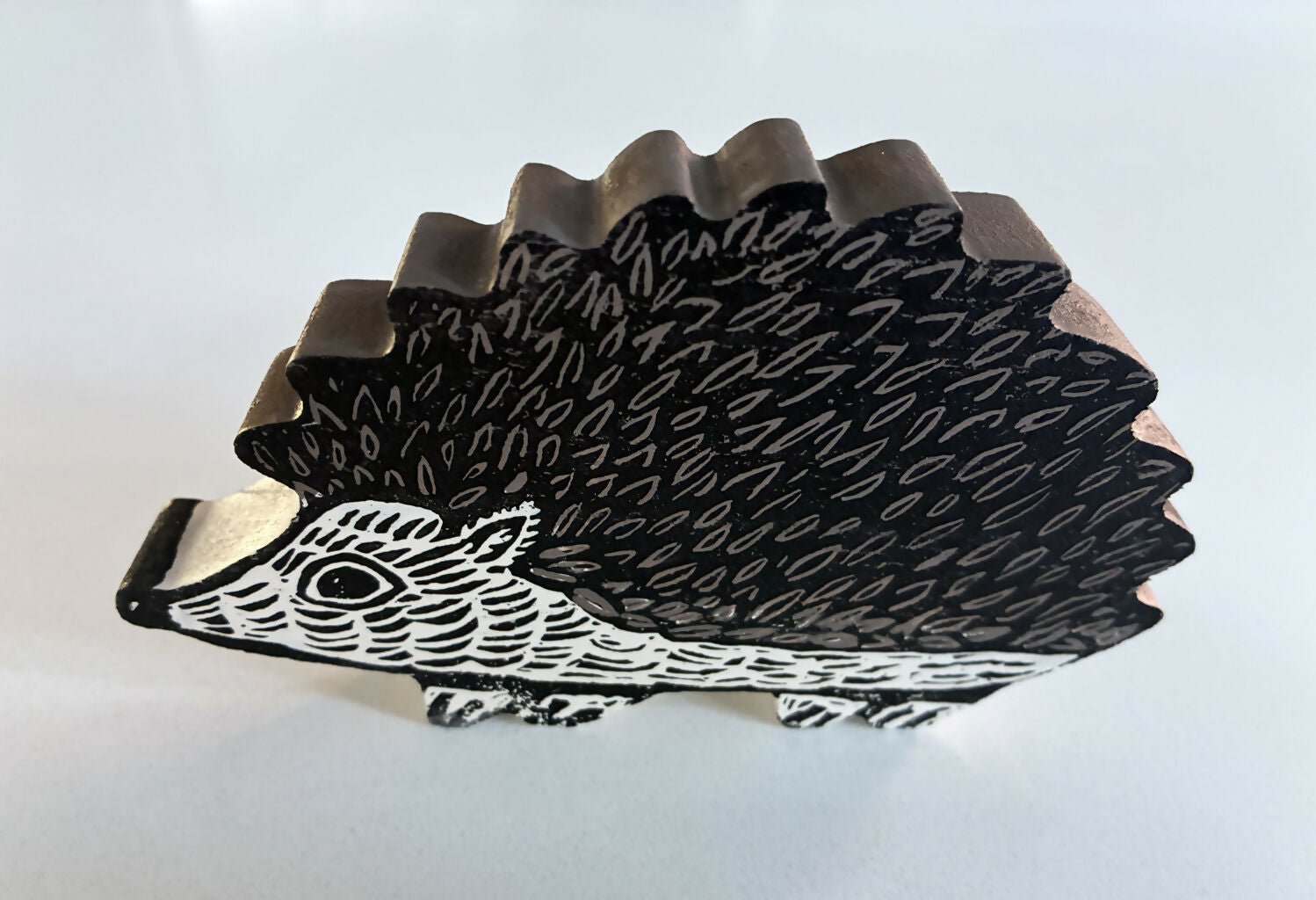 Hand-printed Wooden Hedgehog Ornament