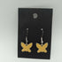 Yellow Enamel Butterfly Earrings