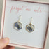 Forget Me Not Hexagon Earrings Gold Plated