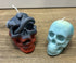Handmade Sculptural Wax Candle Set — Pair of Skull Candles