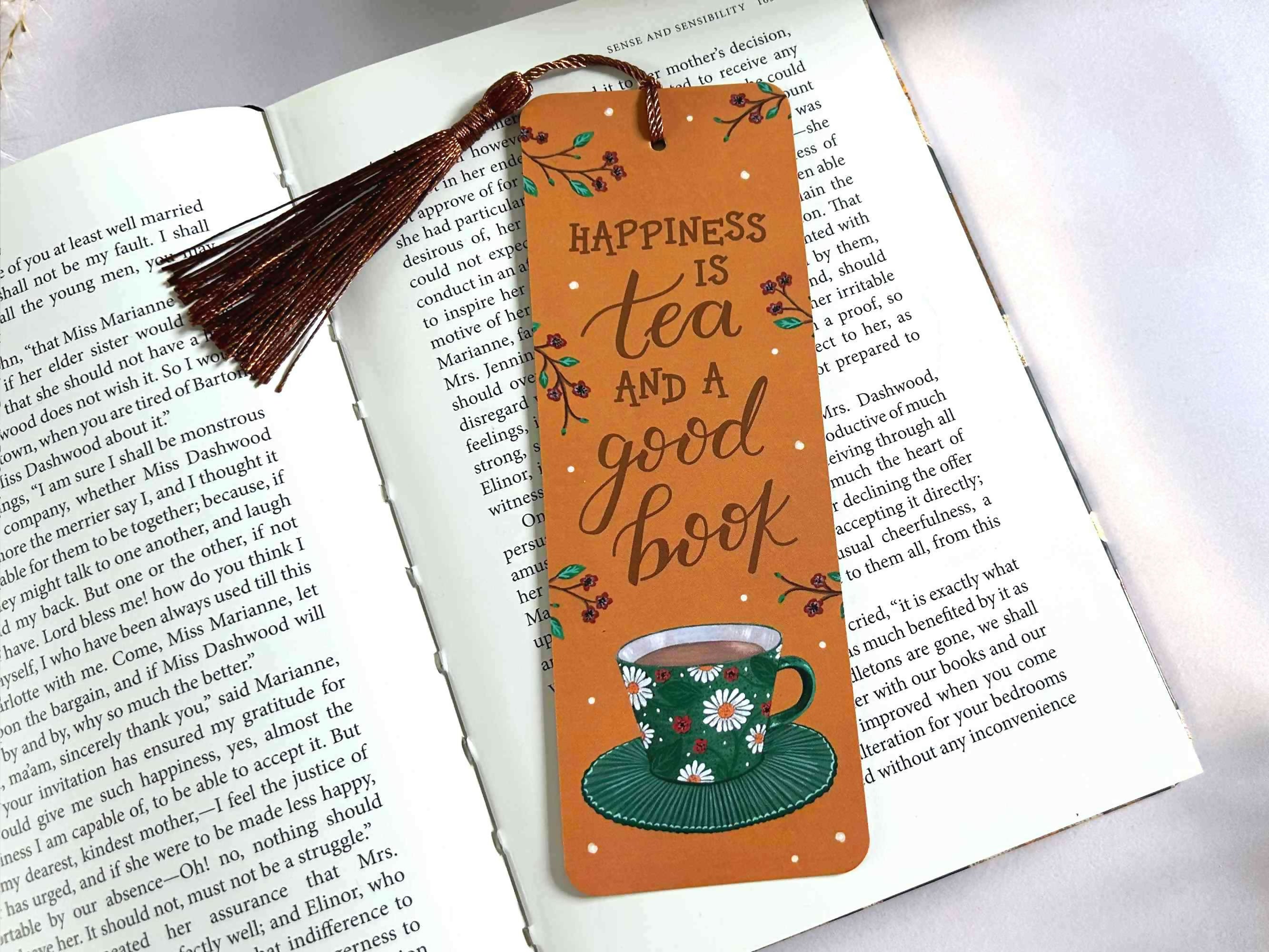 Tea Lover Bookmark Yellow